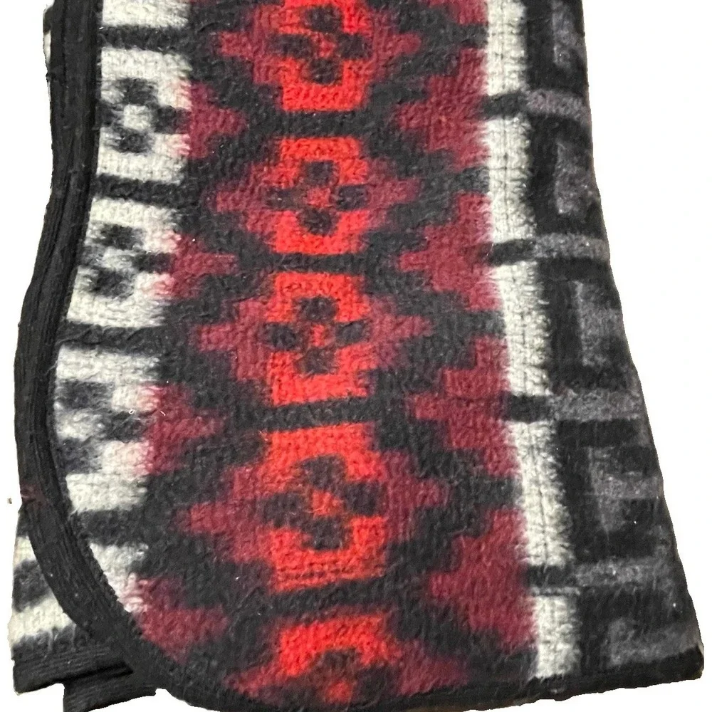 Vtg. MOLINA Indian Drawing Blanket Made In Mexico Aztec Southwestern 66